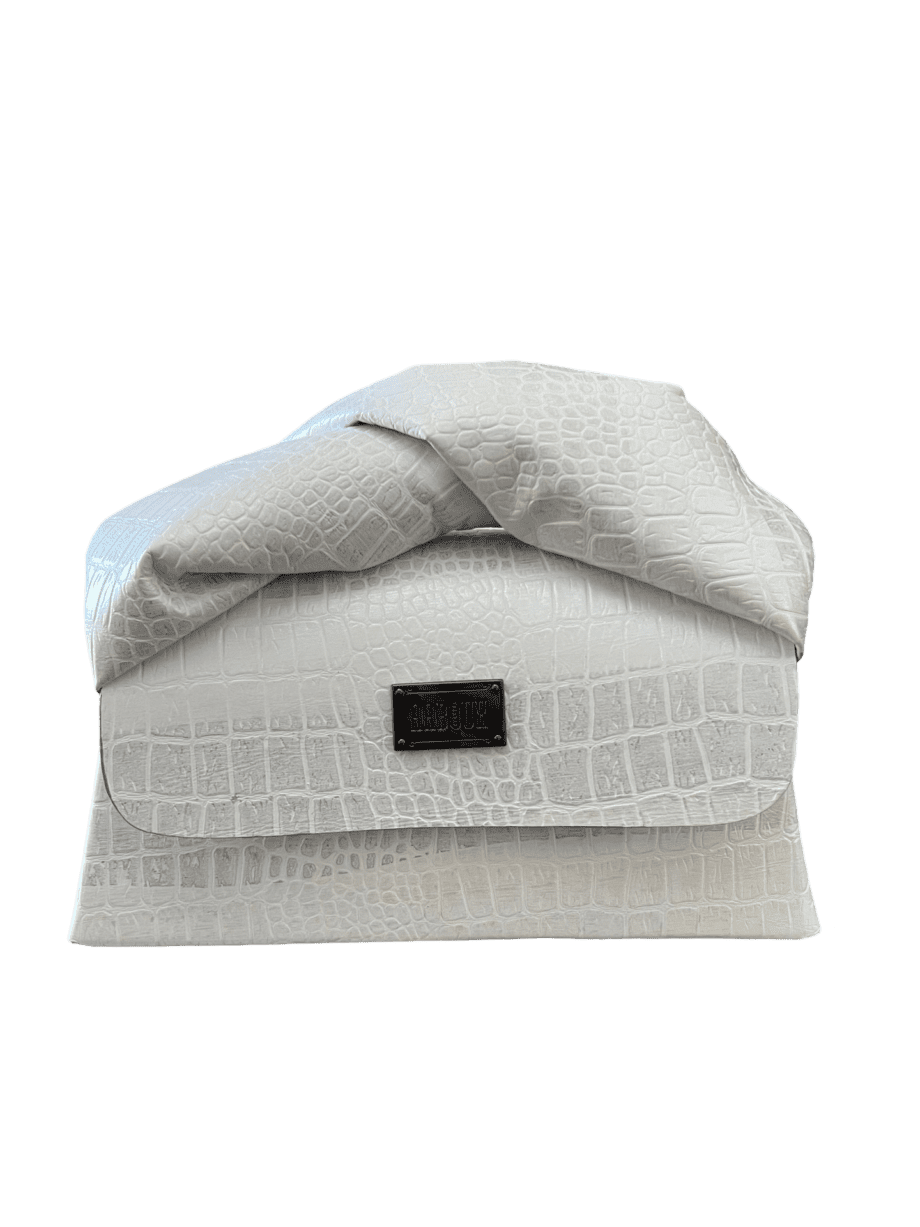 Moby White & Grey Croc Print