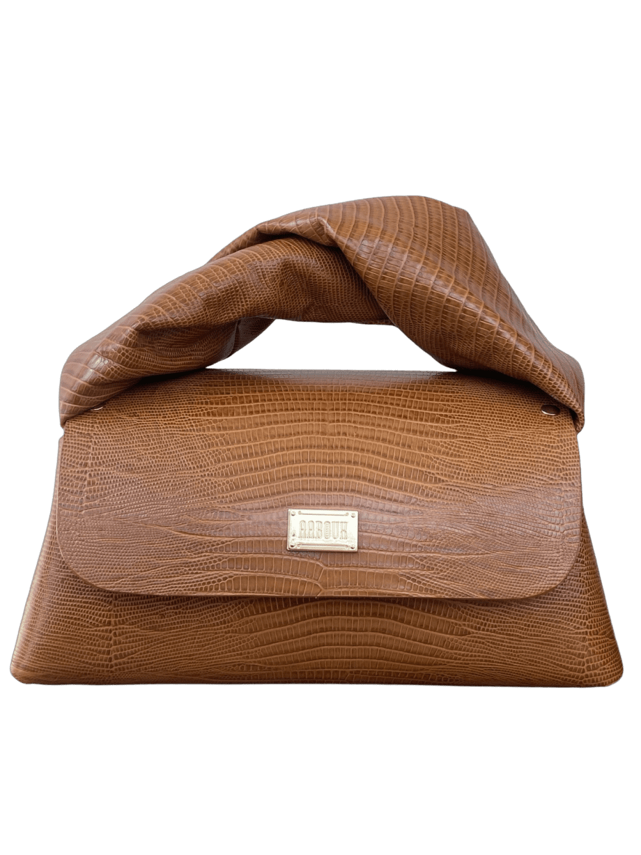 Nyla Tan Lizard Print