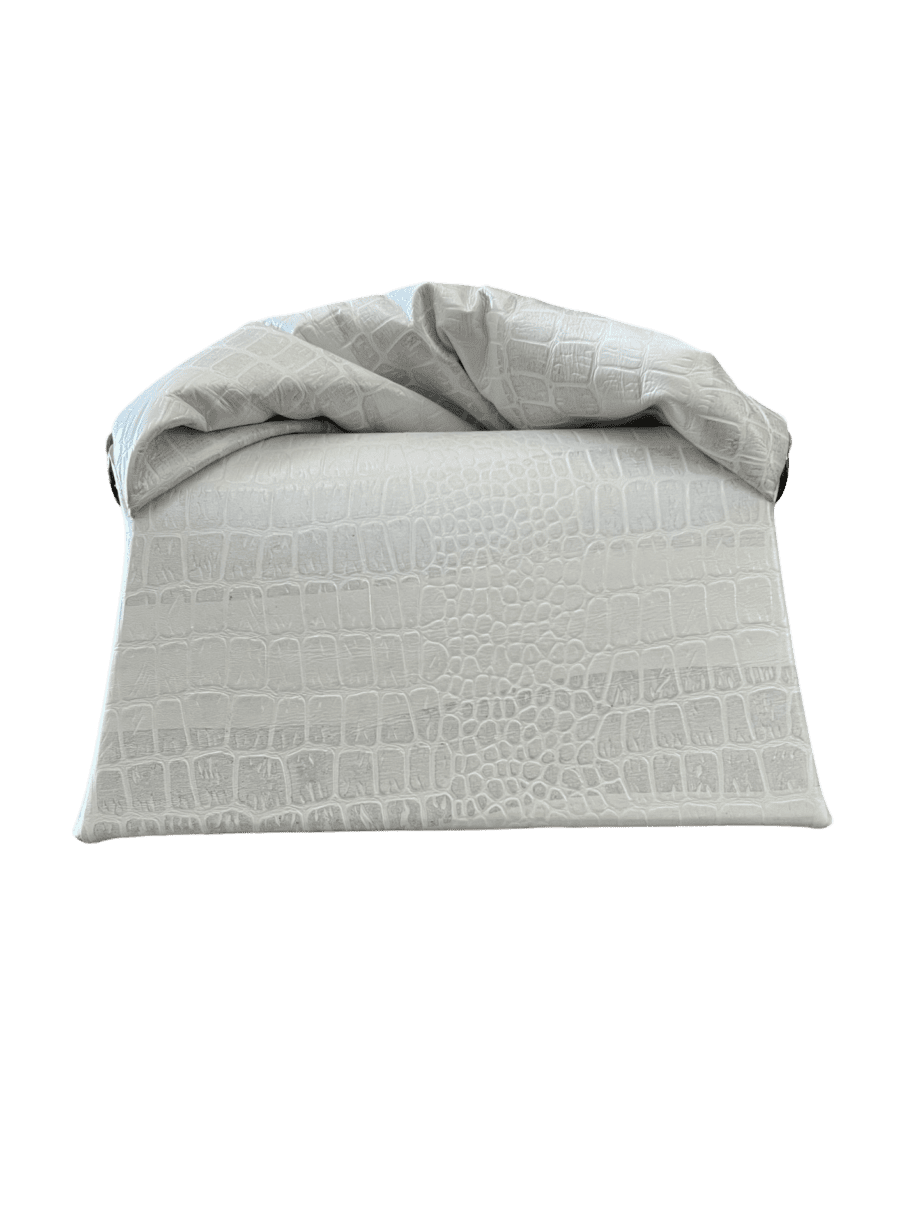 Moby White & Grey Croc Print