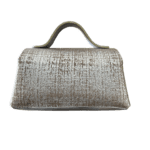 Mira Silver Tweed-effect Print & Ice Nappa