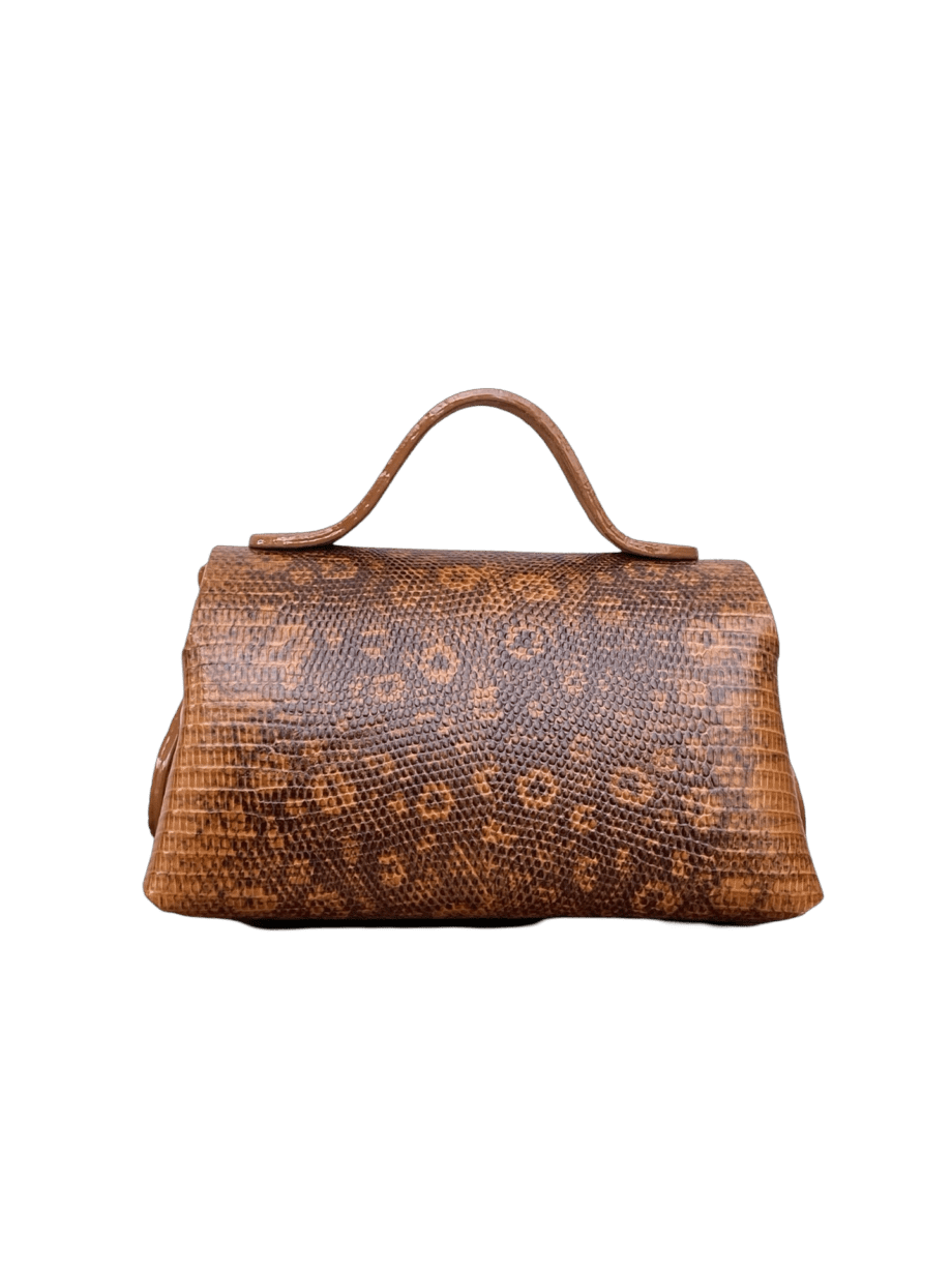 Mira Tan & Brown Lizard Print