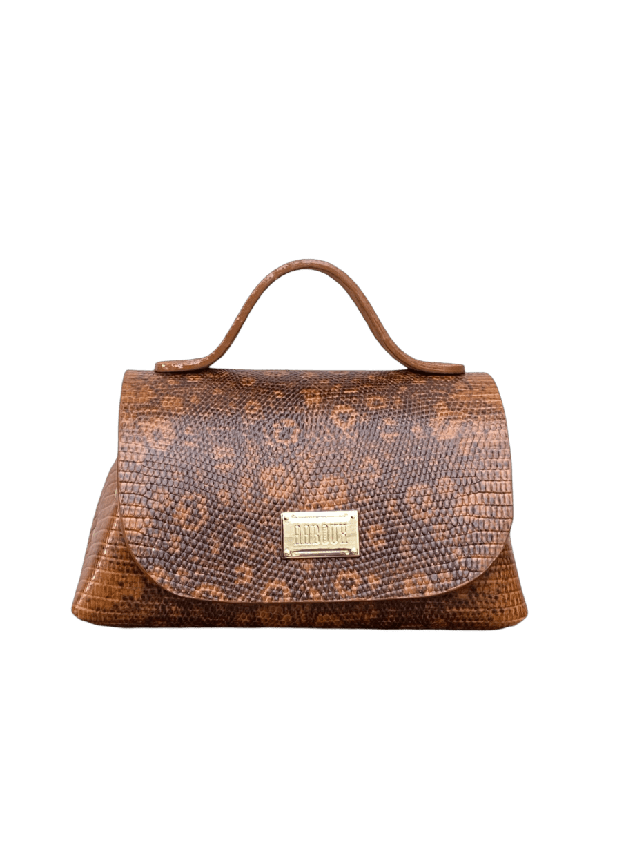 Mira Tan & Brown Lizard Print