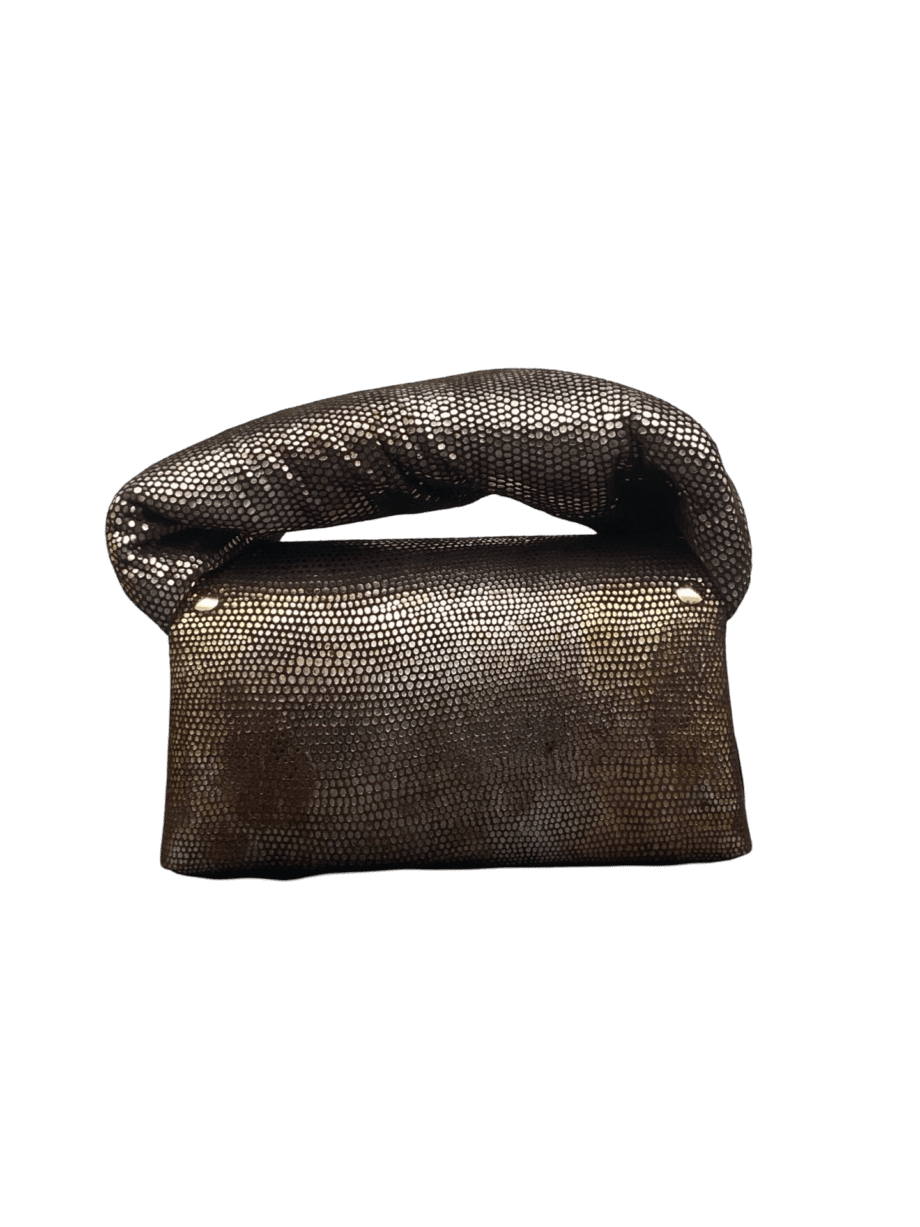 Seyi Brown & Silver Distressed Lizard Print