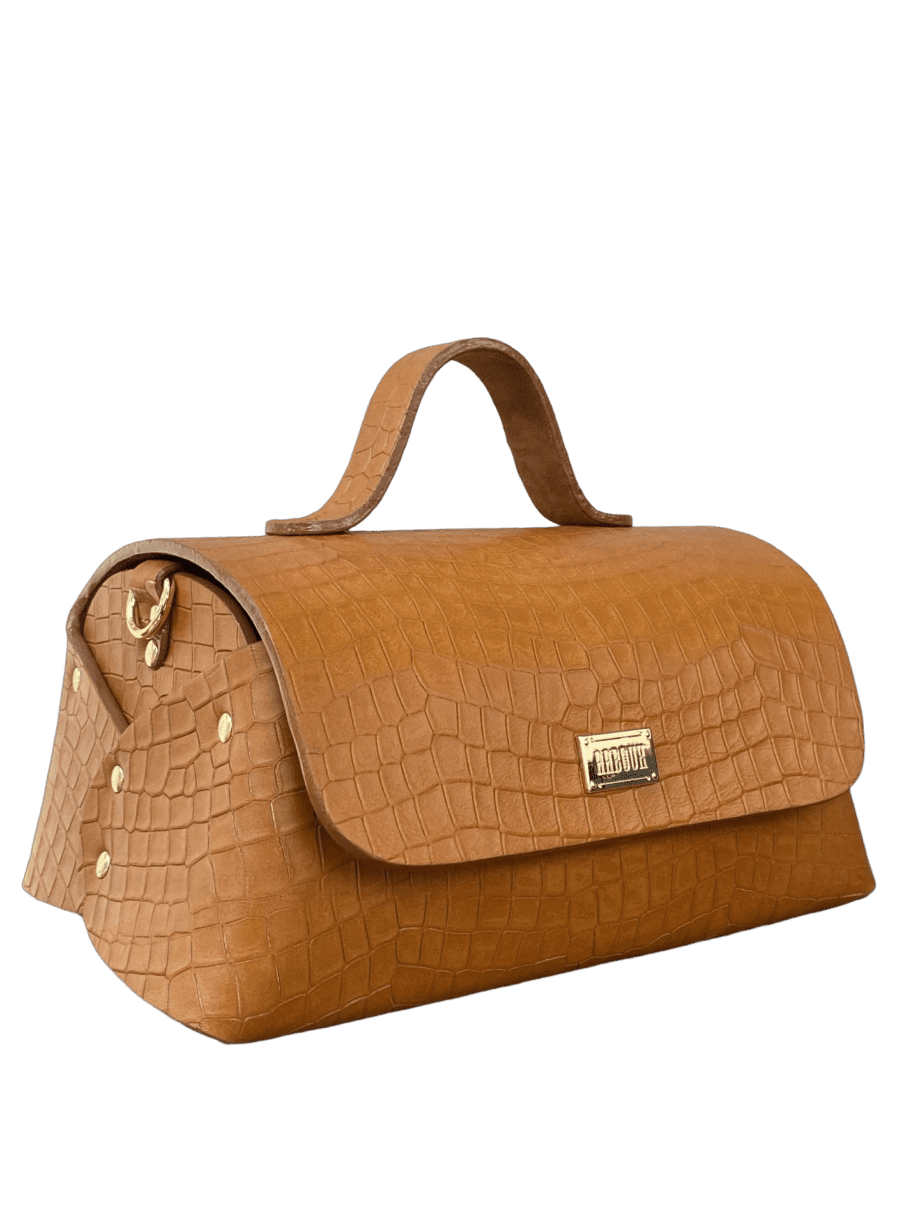 Mila Tan Crocco Embossed