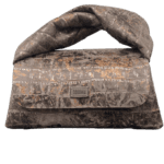 Nyla Three-toned Brown Distressed Crocco Print