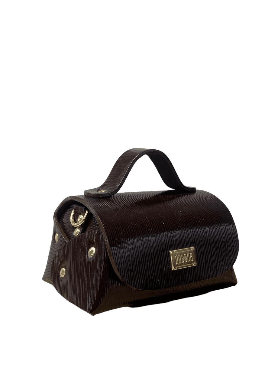 Mira Brown Shiny Epi Leather