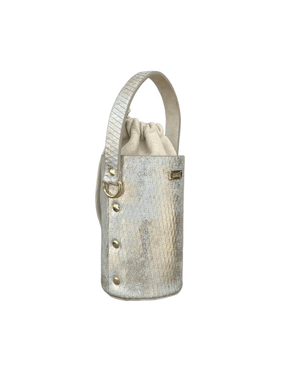 Tara Silver & White Distressed Snake Print