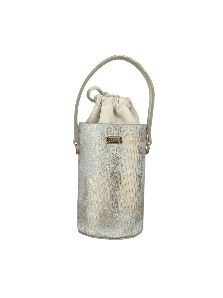 Tara Silver & White Distressed Snake Print