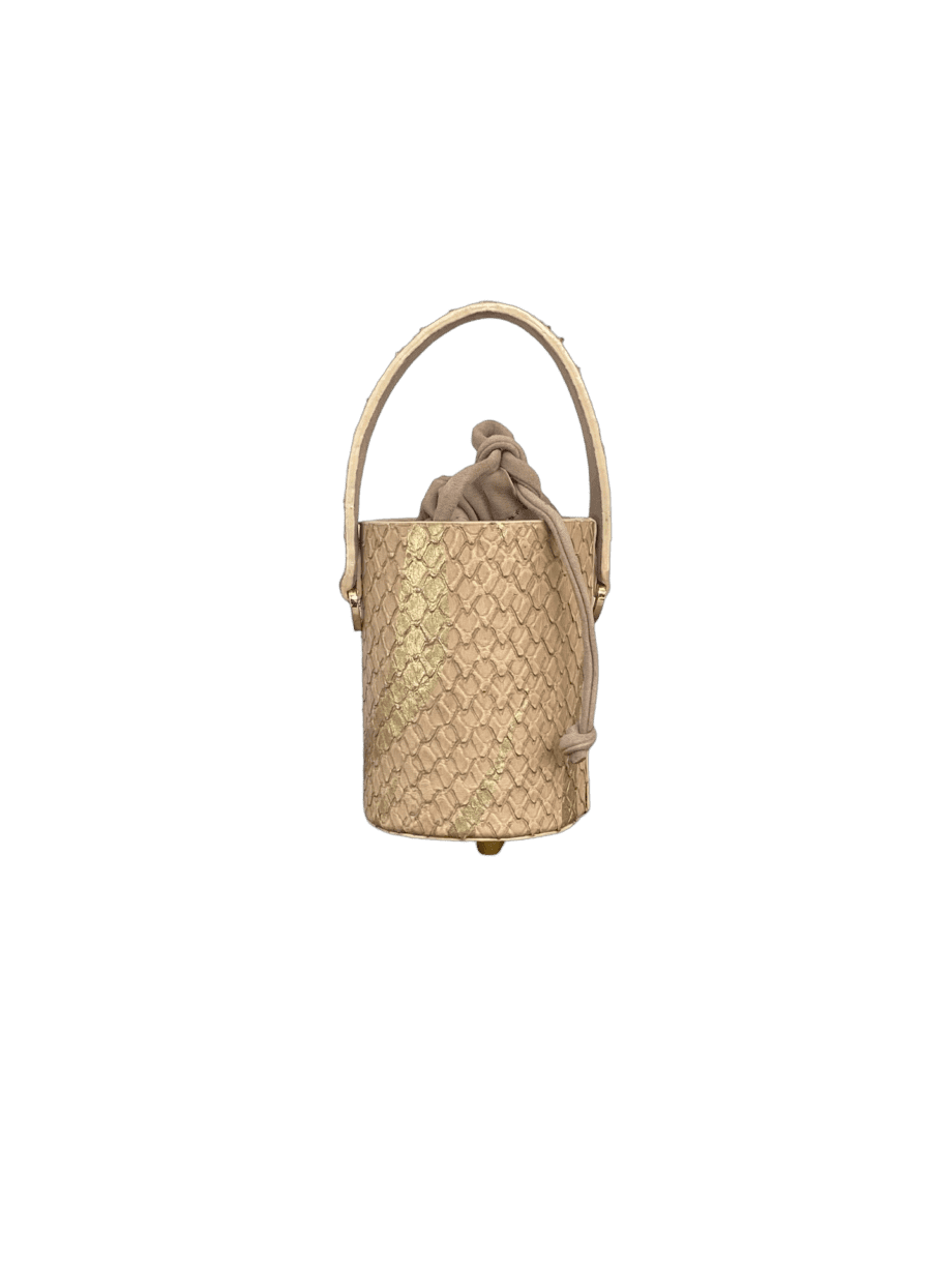 Lara Natural & Gold Snake Embossed