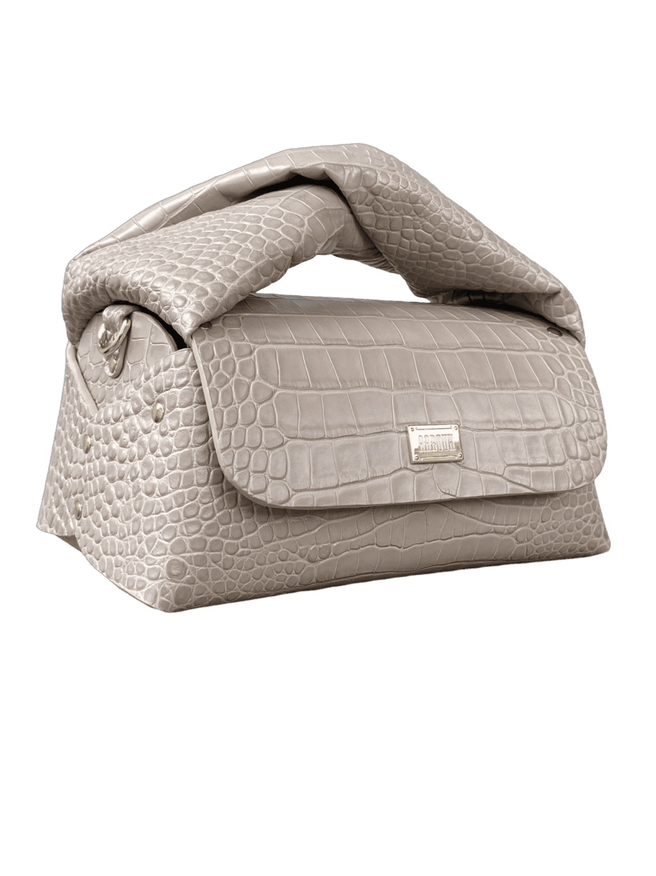 Nyla Taupe Croc Embossed