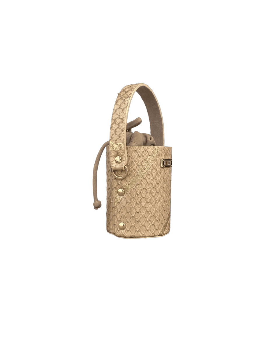 Lara Natural & Gold Snake Embossed