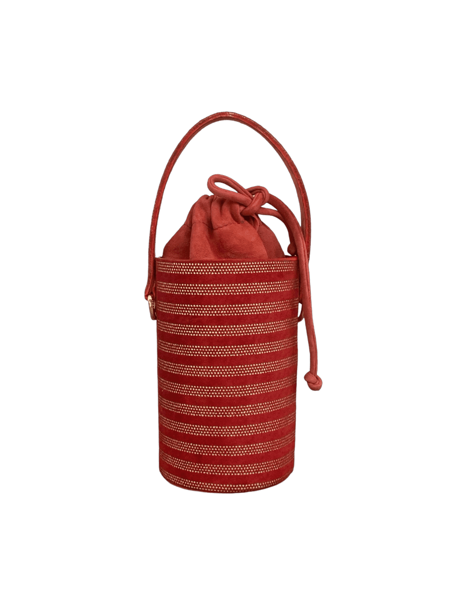 Tara Red with Dotted Gold Lines (horinzontal)