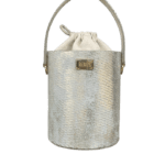 Aara Silver & White Distressed Snake Print