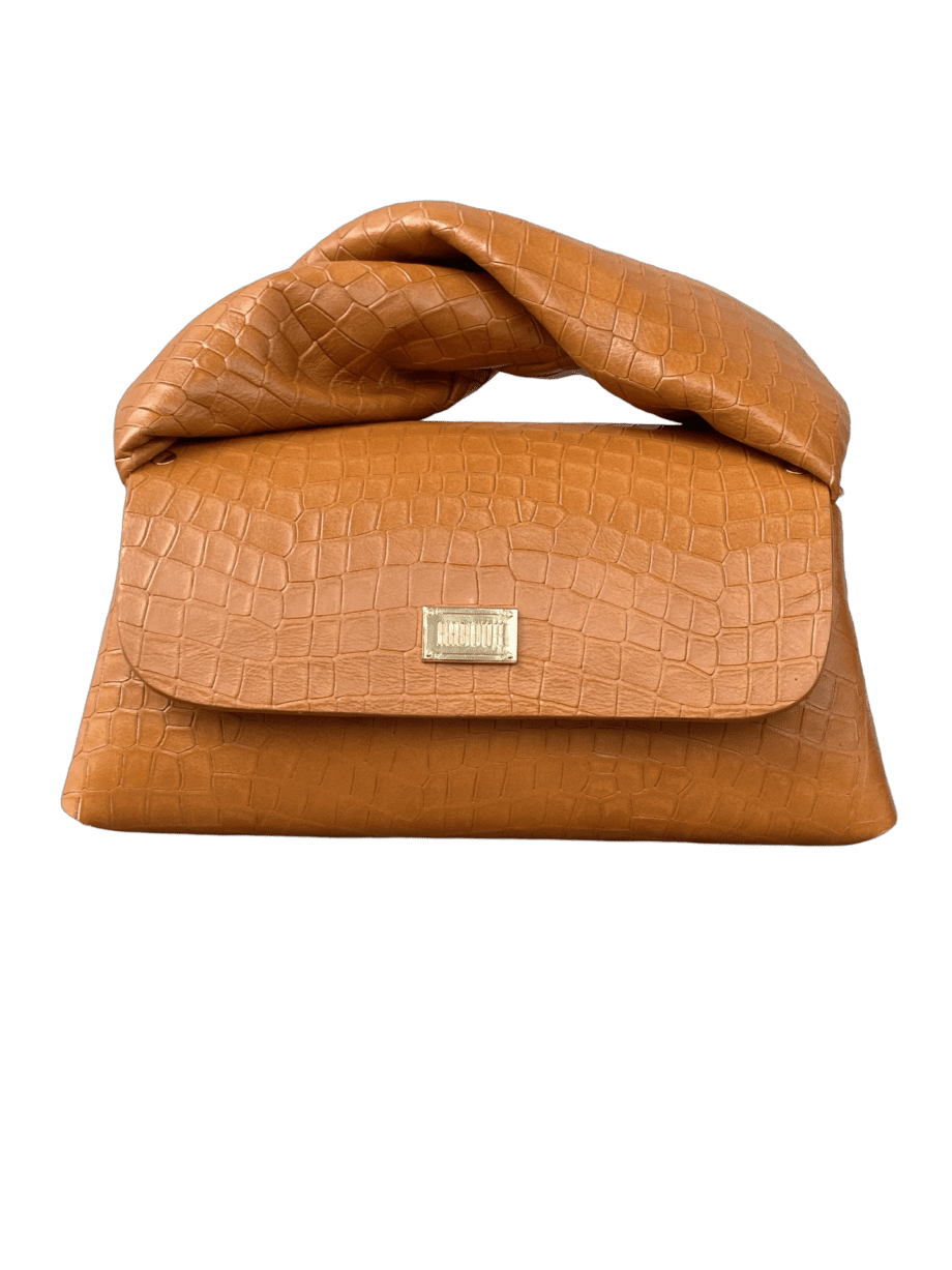Nyla Tan Crocco Embossed