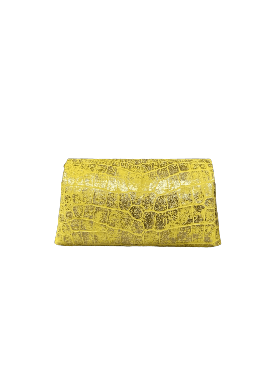 Maya Yellow & Gold Croc Distressed
