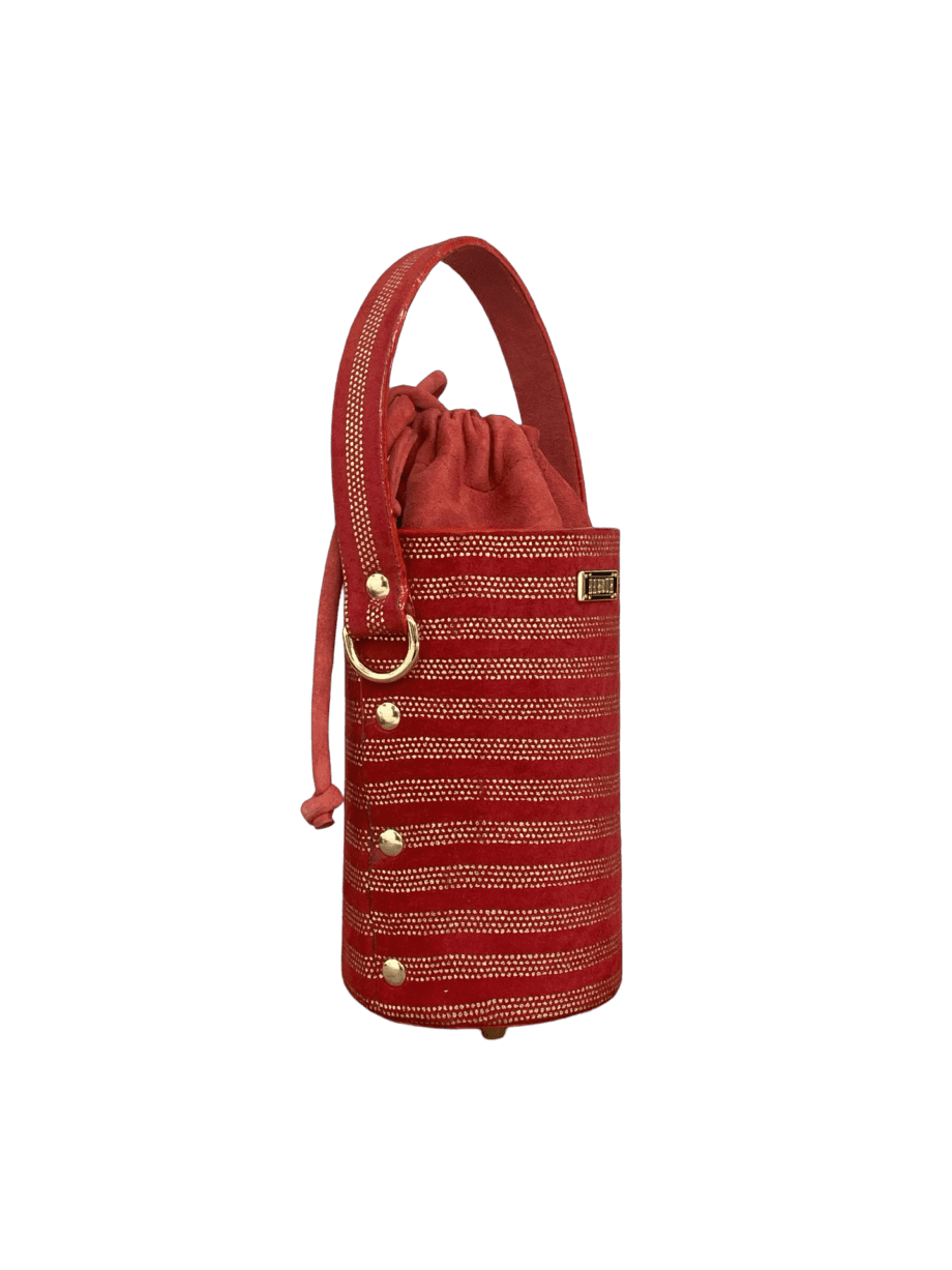 Tara Red with Dotted Gold Lines (horinzontal)