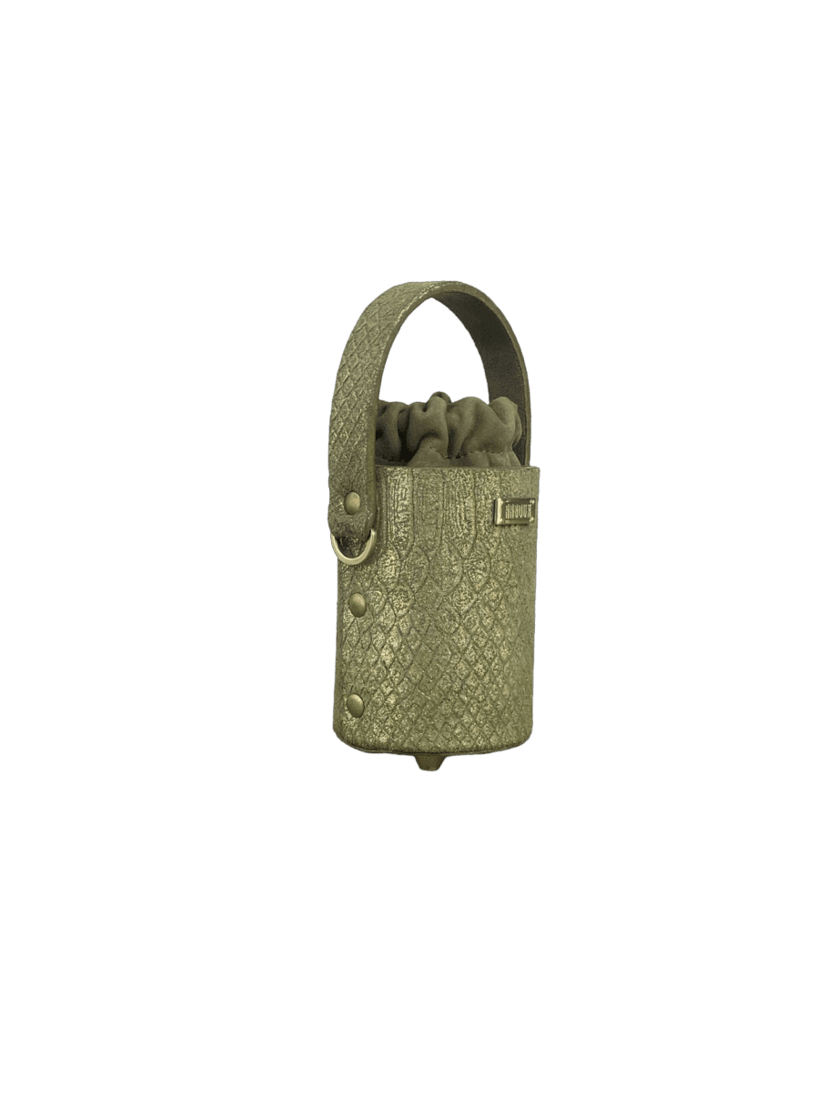 Lara Metallic Green & Gold Python Print