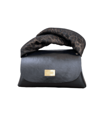 Nury XO (New Size) Cheetah Print Suede & Black Smooth Grain Leather