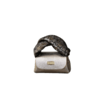 Lily Three-tone Tweed Effect Suede & Champagne Gold Smooth Grain Leather