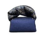 Nury Three-tone Tweed Effect Suede & Metallic Blue Flat Grain Leather