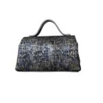 Mira XO (New Size) Three-tone Tweed Effect Suede & Ice Blue Smooth Grain Leather