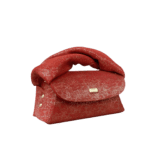 Seyi Red & Gold Mesh Pattern on Suede