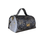 Mira XO (New Size) Three-tone Tweed Effect Suede & Ice Blue Smooth Grain Leather