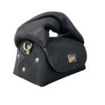 Nury Black Printed Pebble Grain Suede