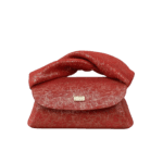 Seyi Red & Gold Mesh Pattern on Suede
