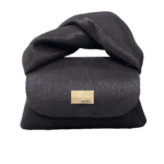 Nury Black Printed Pebble Grain Suede