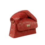 Moby Red & Gold Mesh Pattern on Suede