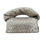 Seyi Gold & Cream Python Print Leather