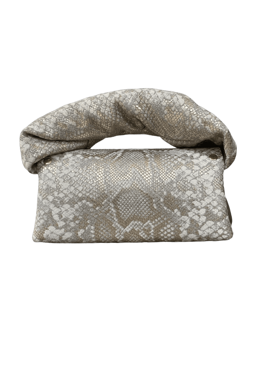 Seyi Gold & Cream Python Print Leather