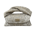 Seyi Gold & Cream Python Print Leather