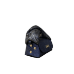 Lily Three-tone Tweed Effect Suede & Metallic Blue Flat Grain Leather