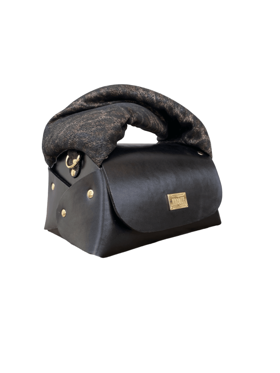 Nury XO (New Size) Cheetah Print Suede & Black Smooth Grain Leather