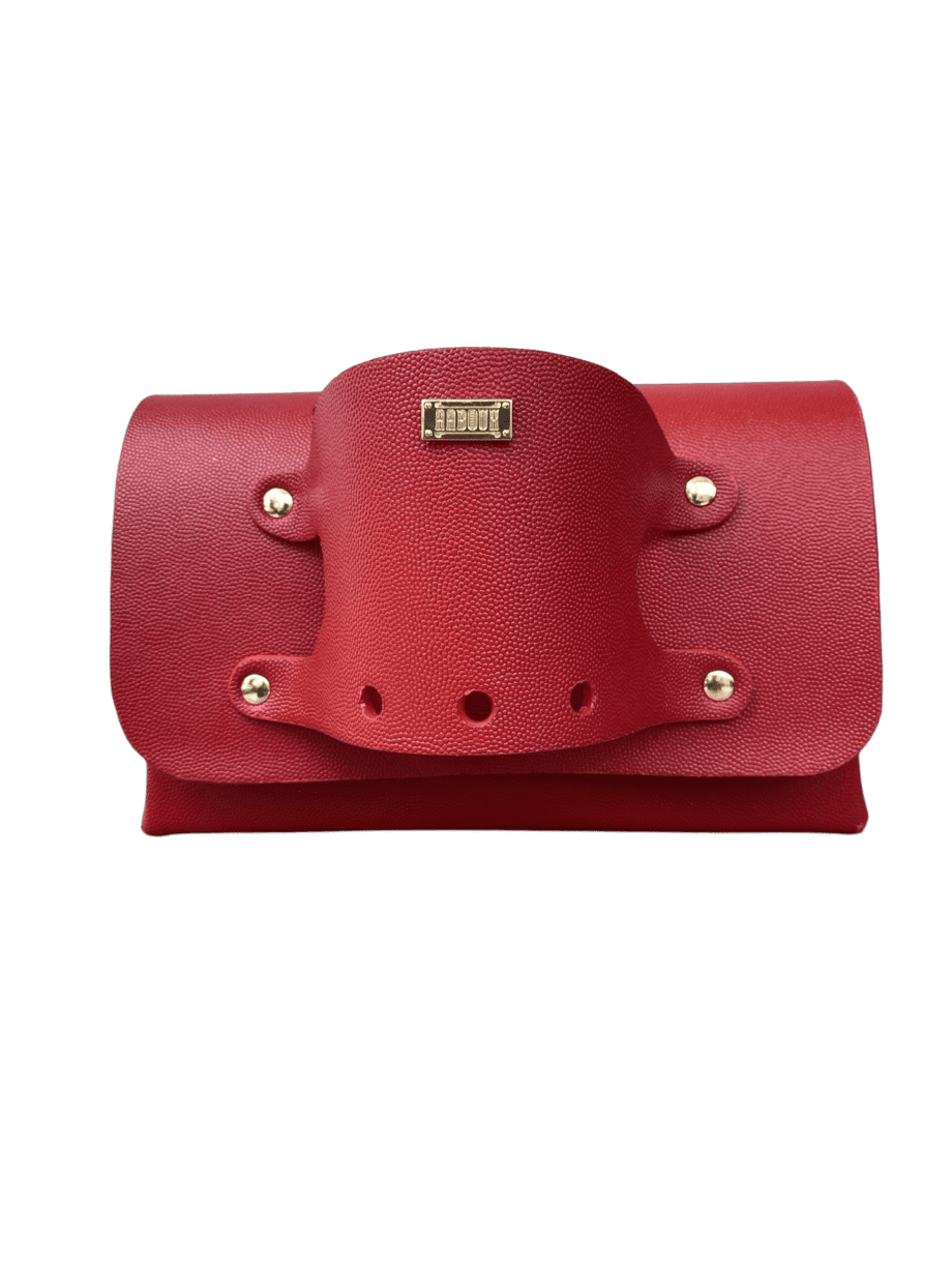 Jare Red Stingray Print Leather