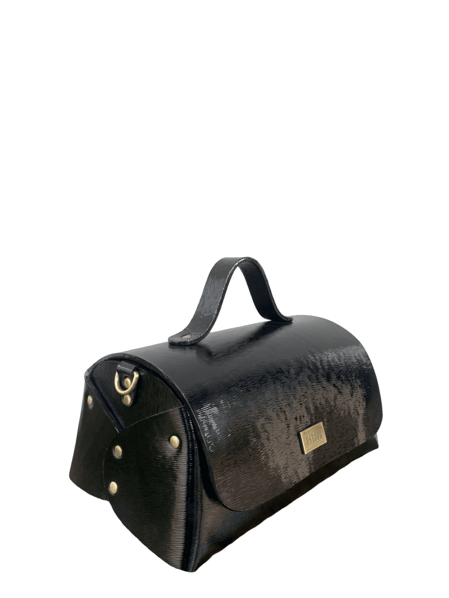 Mila Black Shiny Epi Leather