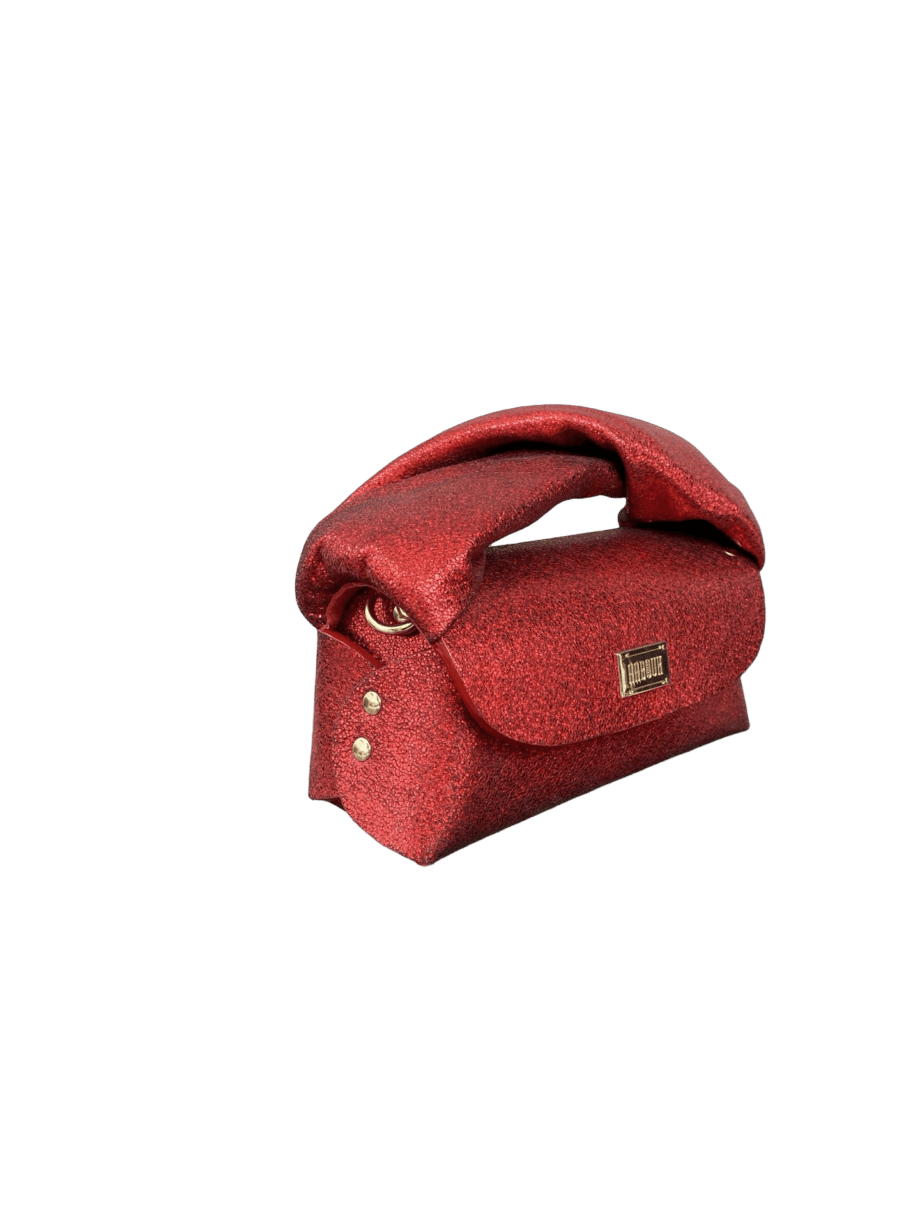 Seyi Red Micro Sequined Leather