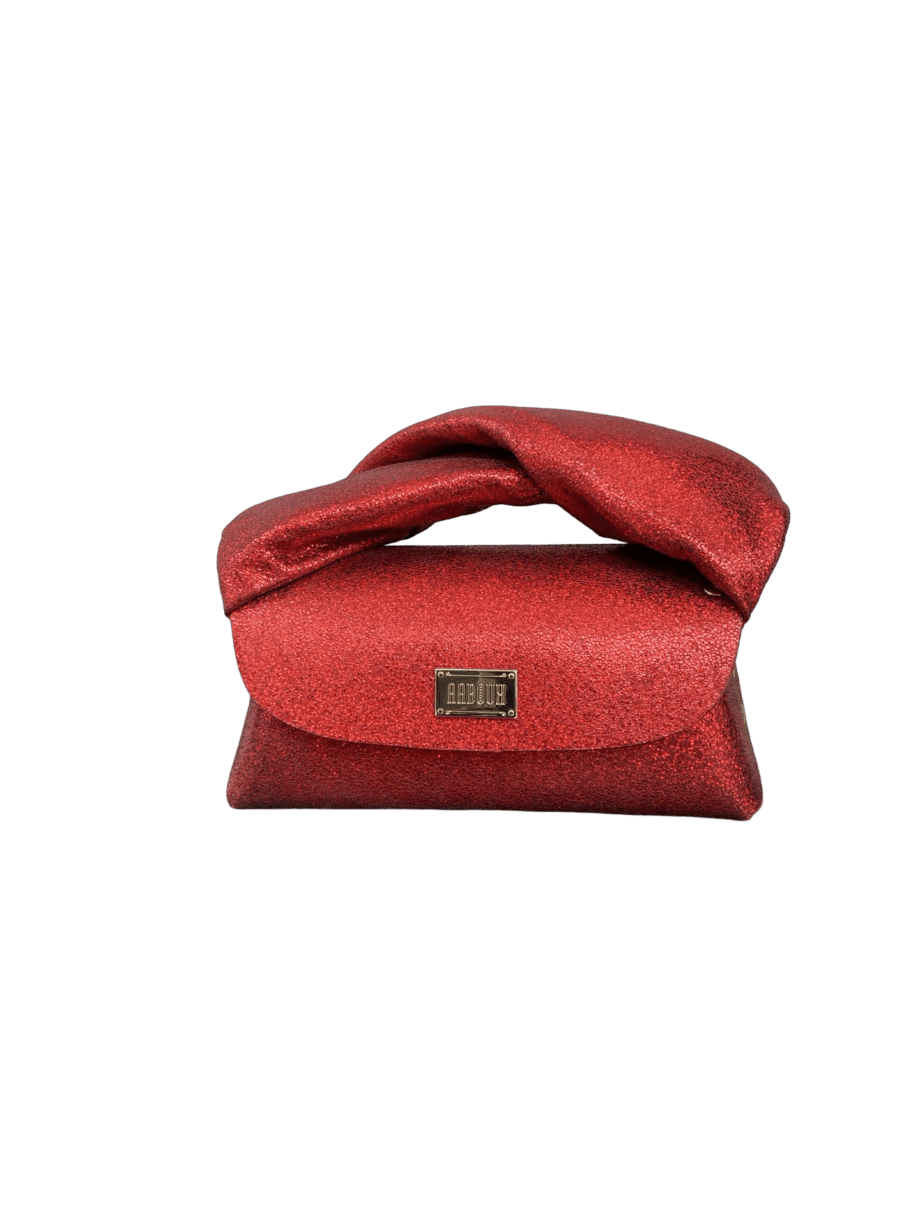Seyi Red Micro Sequined Leather