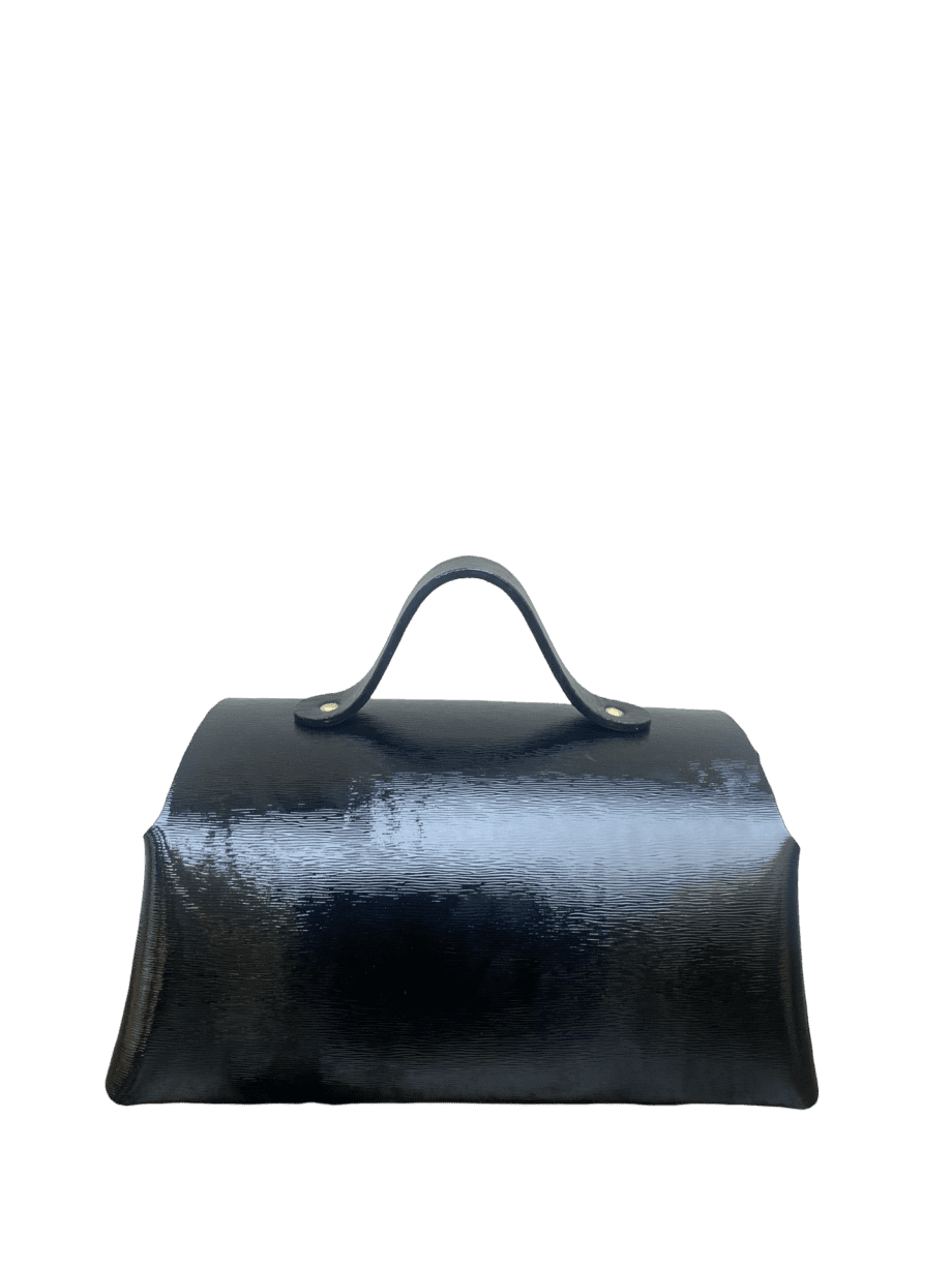 Mila Black Shiny Epi Leather