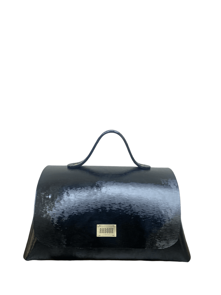 Mila Black Shiny Epi Leather