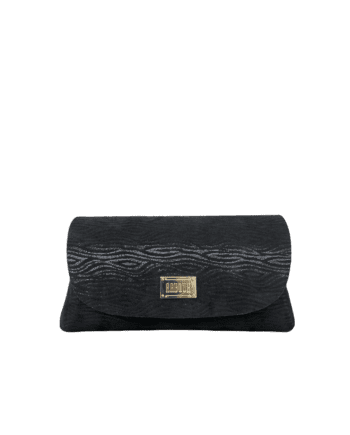 Maya Black Woodgrain Print Suede