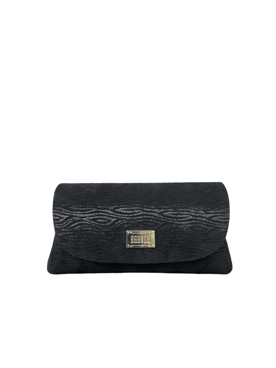 Maya Black Woodgrain Print Suede