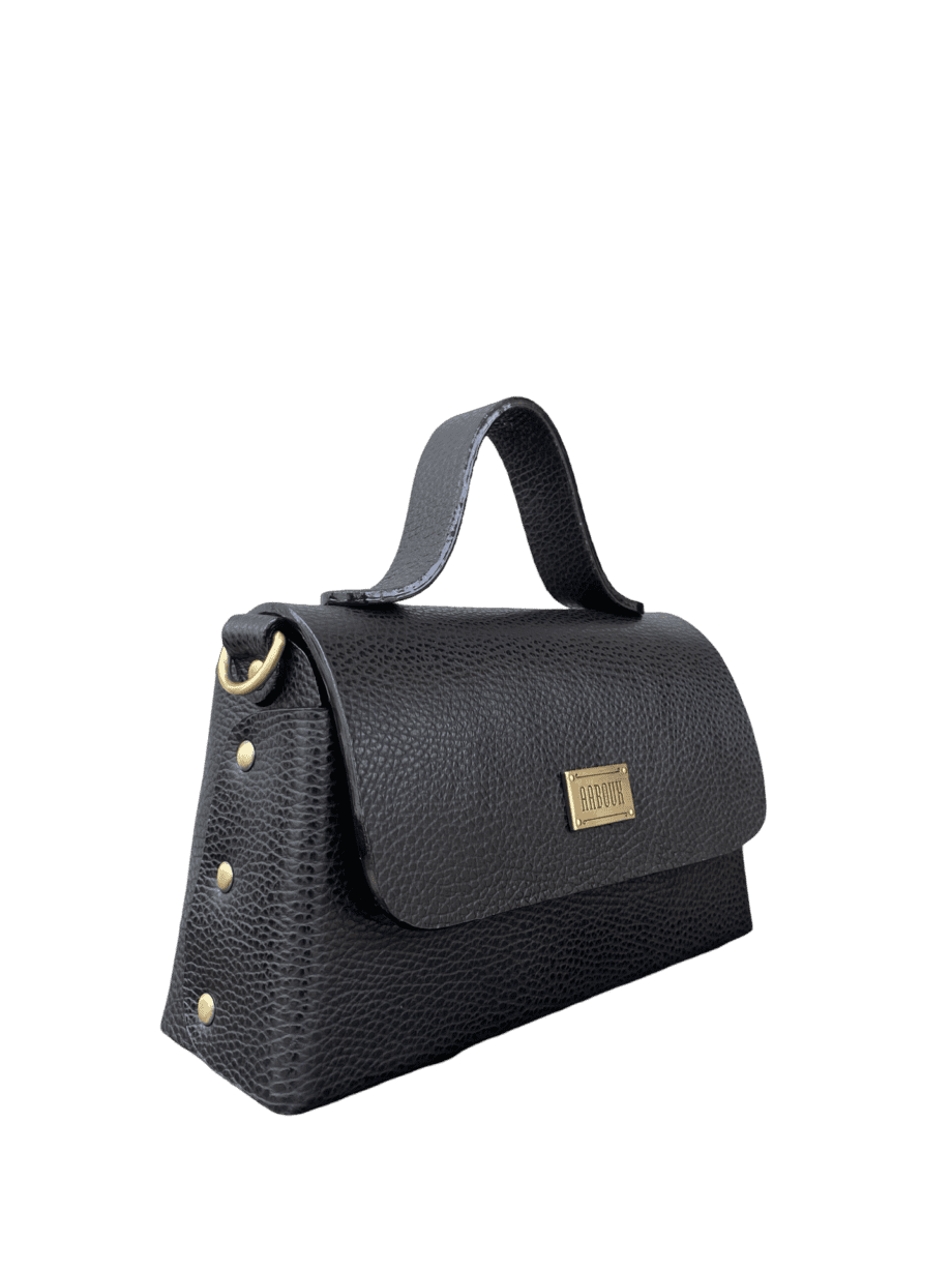 Lina Black Pebble Grain