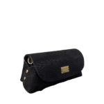Maya Black Woodgrain Print Suede