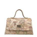 Lina Vintage Map Print Leather
