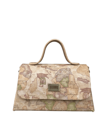 Lina Vintage Map Print Leather