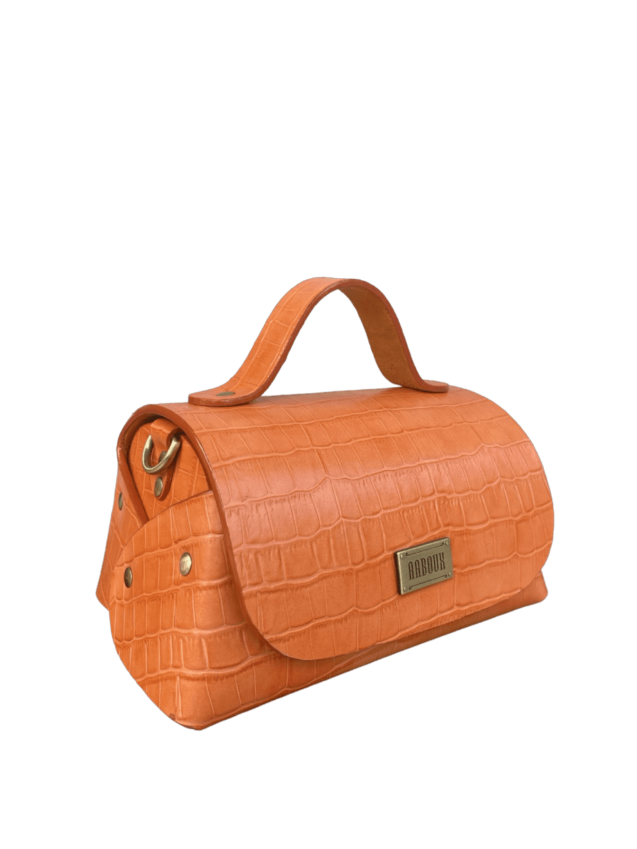 Mira XO Orange Crocco Print