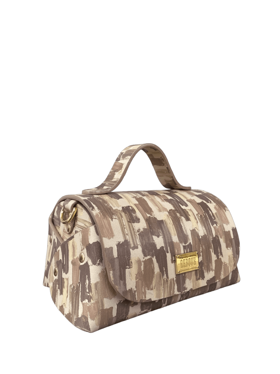 Mira XO Cream & Brown Handpaint Leather